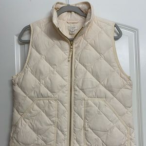 J. Crew Puffy Vest - Cream - Medium